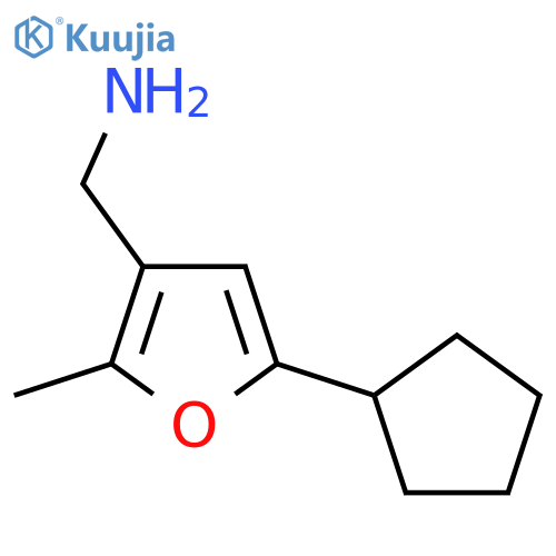 (5-Cyclopentyl-2-methylfuran-3-yl)methanamine structure