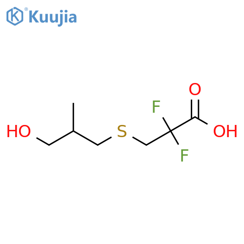 Propanoic acid, 2,2-difluoro-3-[(3-hydroxy-2-methylpropyl)thio]- structure