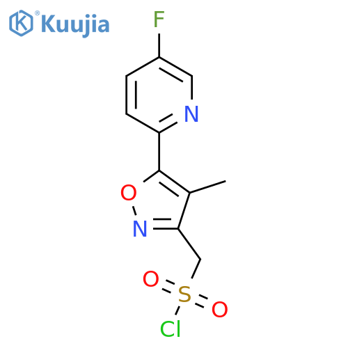 5-(5-fluoropyridin-2-yl)-4-methyl-1,2-oxazol-3-ylmethanesulfonyl chloride structure
