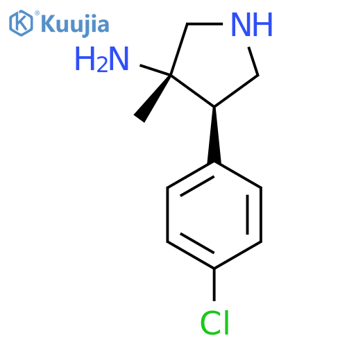 rac-(3R,4S)-4-(4-chlorophenyl)-3-methylpyrrolidin-3-amine structure