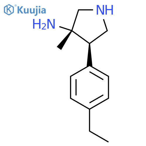rac-(3R,4S)-4-(4-ethylphenyl)-3-methylpyrrolidin-3-amine structure