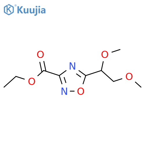 ethyl 5-(1,2-dimethoxyethyl)-1,2,4-oxadiazole-3-carboxylate structure