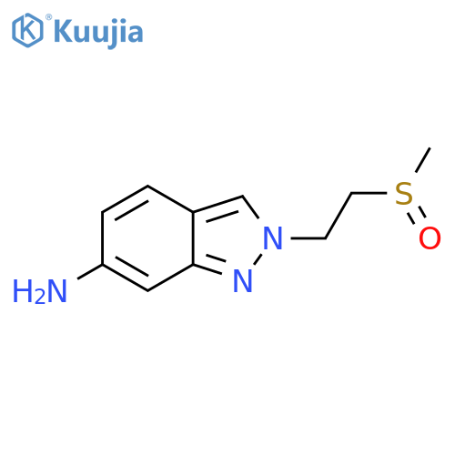 2-(2-methanesulfinylethyl)-2H-indazol-6-amine structure