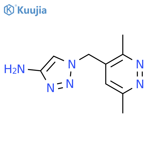 1-(3,6-dimethylpyridazin-4-yl)methyl-1H-1,2,3-triazol-4-amine structure