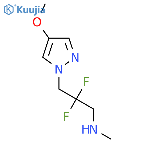 1H-Pyrazole-1-propanamine, β,β-difluoro-4-methoxy-N-methyl- structure