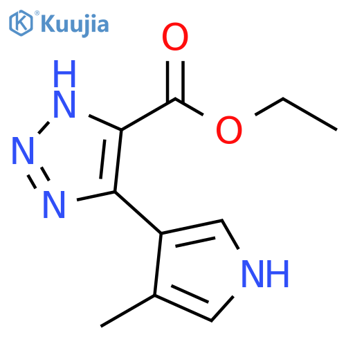 1H-1,2,3-Triazole-5-carboxylic acid, 4-(4-methyl-1H-pyrrol-3-yl)-, ethyl ester structure