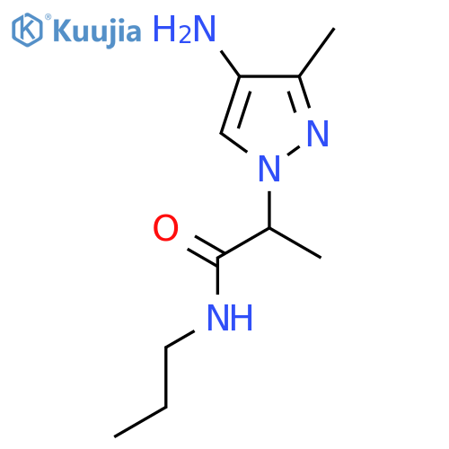 2-(4-amino-3-methyl-1H-pyrazol-1-yl)-N-propylpropanamide structure
