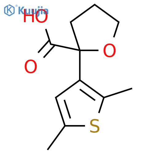 2-(2,5-dimethylthiophen-3-yl)oxolane-2-carboxylic acid structure