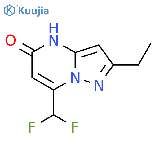 7-(difluoromethyl)-2-ethylpyrazolo1,5-apyrimidin-5-ol structure
