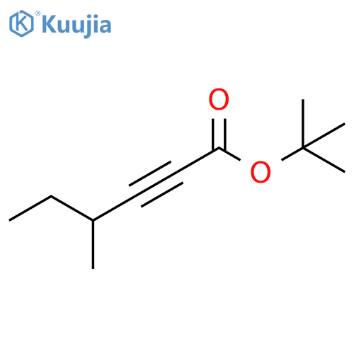 2-Hexynoic acid, 4-methyl-, 1,1-dimethylethyl ester structure
