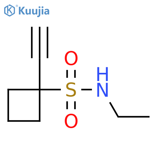 N-ethyl-1-ethynylcyclobutane-1-sulfonamide structure