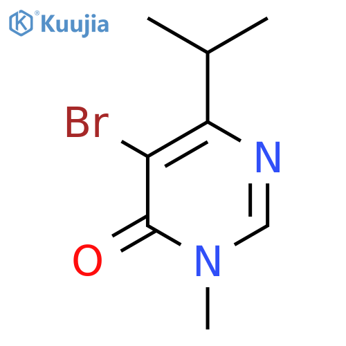 5-bromo-3-methyl-6-(propan-2-yl)-3,4-dihydropyrimidin-4-one structure