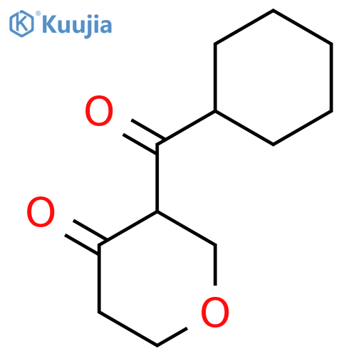 3-cyclohexanecarbonyloxan-4-one structure