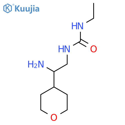 1-2-amino-2-(oxan-4-yl)ethyl-3-ethylurea structure