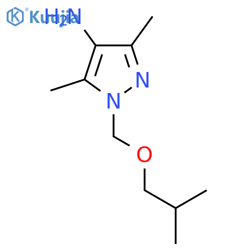 3,5-dimethyl-1-(2-methylpropoxy)methyl-1H-pyrazol-4-amine structure