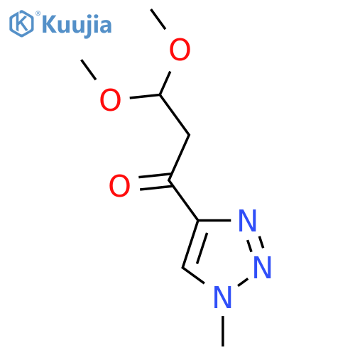3,3-dimethoxy-1-(1-methyl-1H-1,2,3-triazol-4-yl)propan-1-one structure