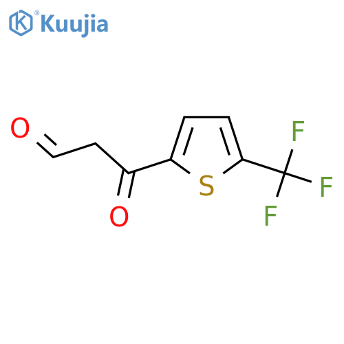 3-oxo-3-5-(trifluoromethyl)thiophen-2-ylpropanal structure