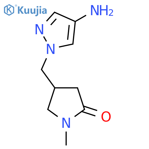 4-(4-amino-1H-pyrazol-1-yl)methyl-1-methylpyrrolidin-2-one structure