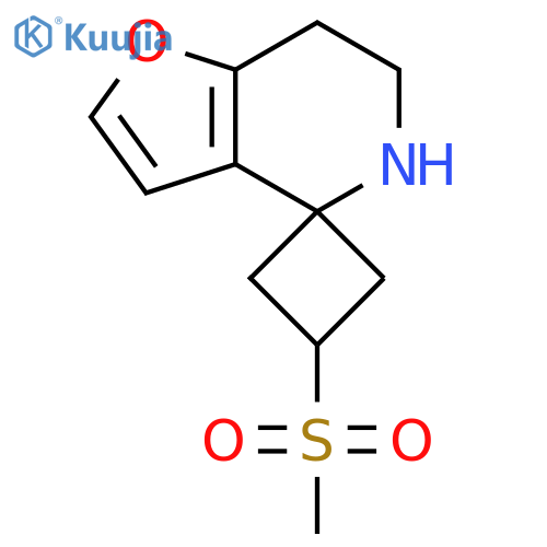 3-methanesulfonyl-6',7'-dihydro-5'H-spirocyclobutane-1,4'-furo3,2-cpyridine structure
