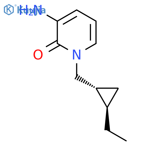 rac-3-amino-1-{(1R,2R)-2-ethylcyclopropylmethyl}-1,2-dihydropyridin-2-one structure
