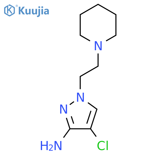 4-chloro-1-2-(piperidin-1-yl)ethyl-1H-pyrazol-3-amine structure