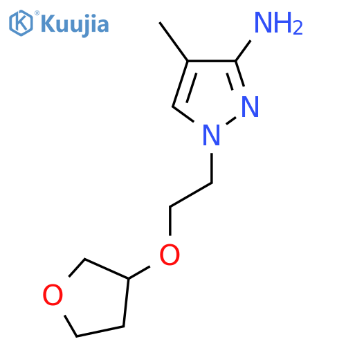4-methyl-1-2-(oxolan-3-yloxy)ethyl-1H-pyrazol-3-amine structure