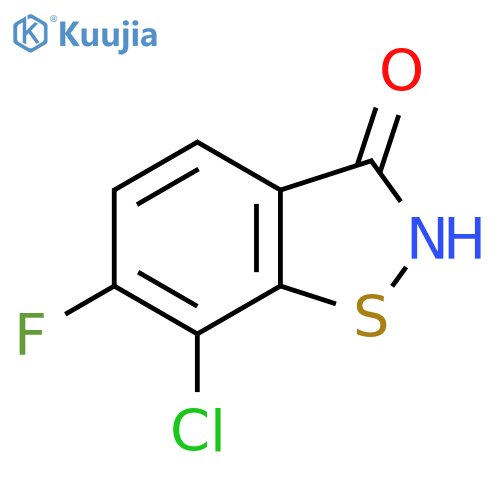 7-chloro-6-fluoro-2,3-dihydro-1,2-benzothiazol-3-one structure