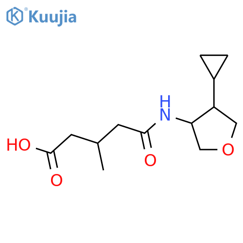 4-[(4-Cyclopropyloxolan-3-yl)carbamoyl]-3-methylbutanoic acid structure