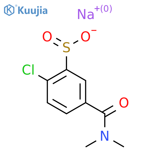 Sodium 2-chloro-5-(dimethylcarbamoyl)benzene-1-sulfinate structure