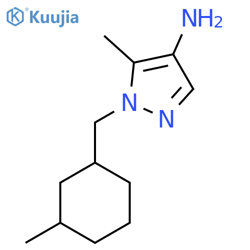 5-methyl-1-(3-methylcyclohexyl)methyl-1H-pyrazol-4-amine structure