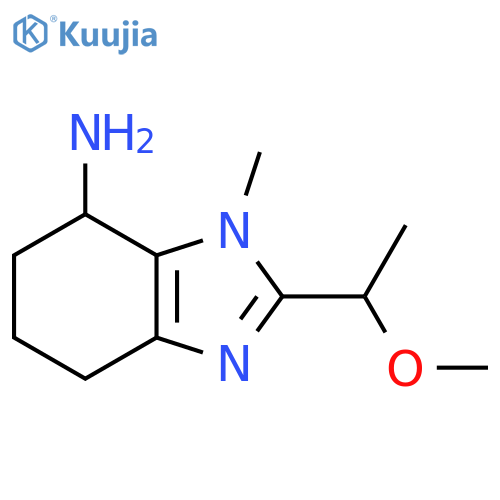 2-(1-methoxyethyl)-1-methyl-4,5,6,7-tetrahydro-1H-1,3-benzodiazol-7-amine structure