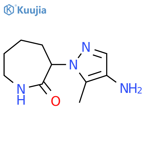 3-(4-amino-5-methyl-1H-pyrazol-1-yl)azepan-2-one structure