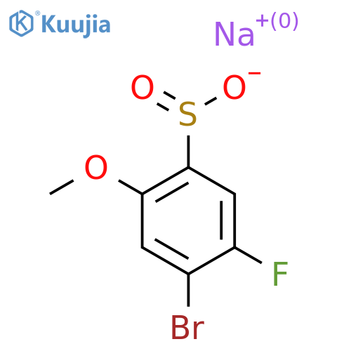 Sodium 4-bromo-5-fluoro-2-methoxybenzene-1-sulfinate structure