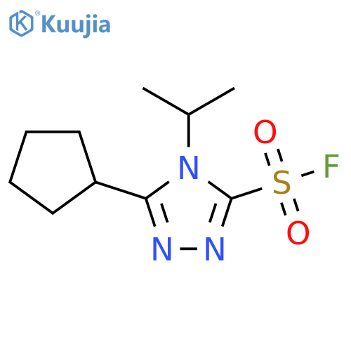 5-cyclopentyl-4-(propan-2-yl)-4H-1,2,4-triazole-3-sulfonyl fluoride structure