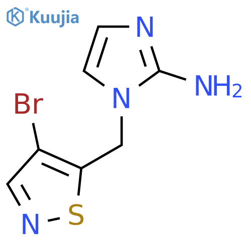 1-(4-bromo-1,2-thiazol-5-yl)methyl-1H-imidazol-2-amine structure