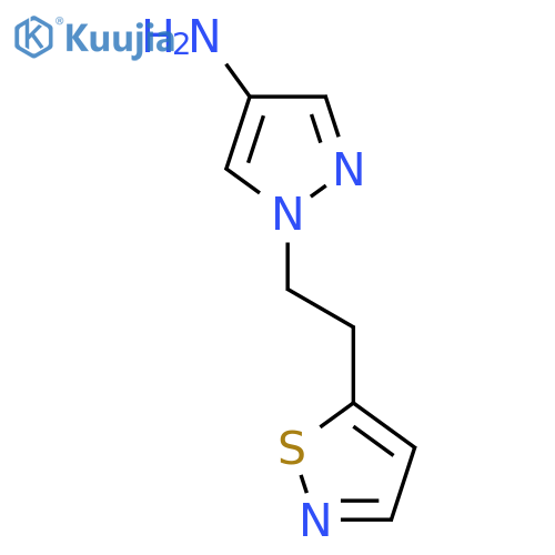 1-2-(1,2-thiazol-5-yl)ethyl-1H-pyrazol-4-amine structure