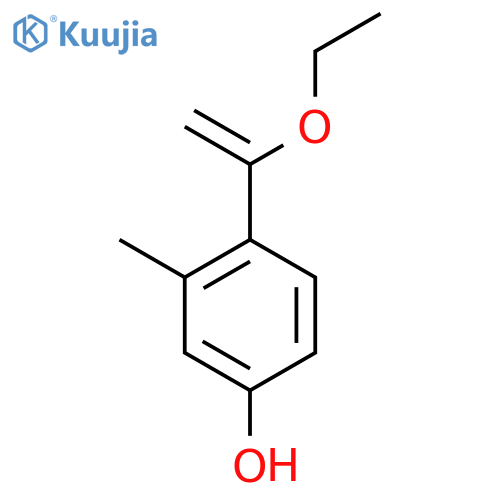 4-(1-Ethoxyethenyl)-3-methylphenol structure
