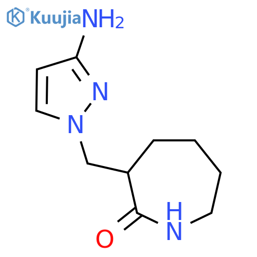 3-(3-amino-1H-pyrazol-1-yl)methylazepan-2-one structure