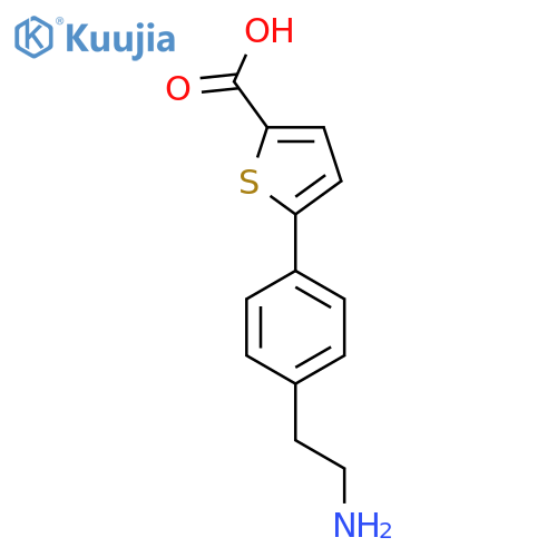5-4-(2-aminoethyl)phenylthiophene-2-carboxylic acid structure
