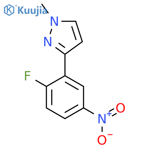 1H-Pyrazole, 3-(2-fluoro-5-nitrophenyl)-1-methyl- structure
