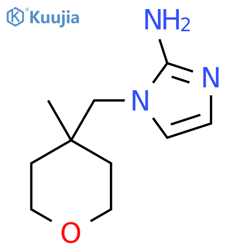 1-(4-methyloxan-4-yl)methyl-1H-imidazol-2-amine structure