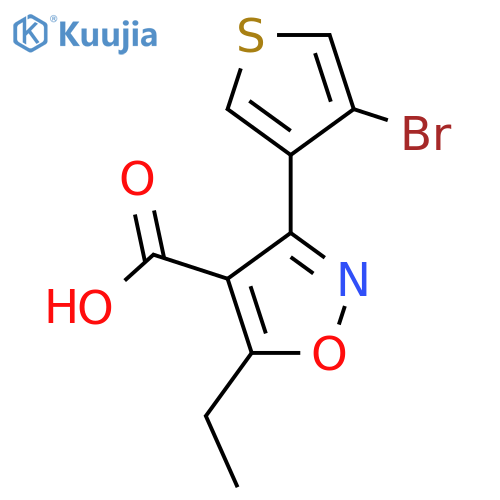 3-(4-Bromothiophen-3-yl)-5-ethyl-1,2-oxazole-4-carboxylic acid structure