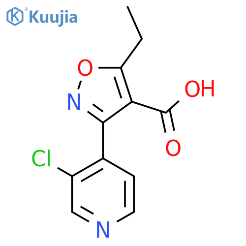 3-(3-Chloropyridin-4-yl)-5-ethyl-1,2-oxazole-4-carboxylic acid structure