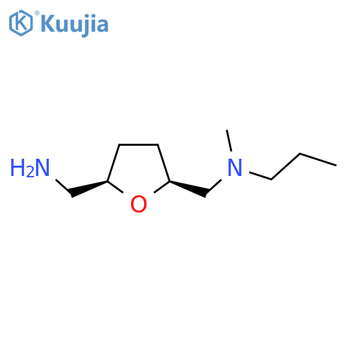 rac-[(2R,5S)-5-{[methyl(propyl)amino]methyl}oxolan-2-yl]methanamine structure