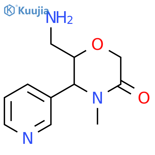 6-(Aminomethyl)-4-methyl-5-(pyridin-3-yl)morpholin-3-one structure