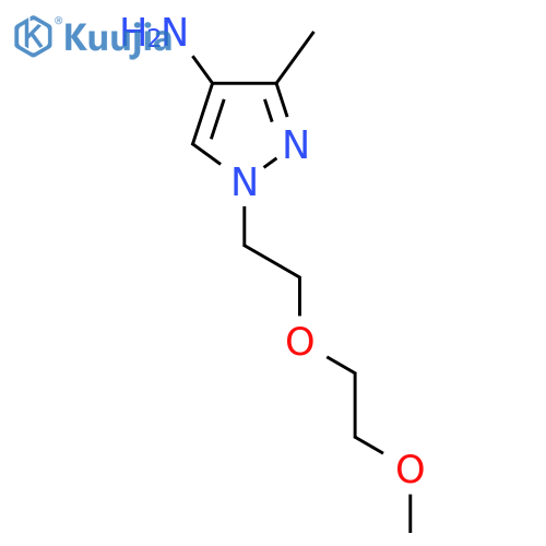 1-2-(2-methoxyethoxy)ethyl-3-methyl-1H-pyrazol-4-amine structure