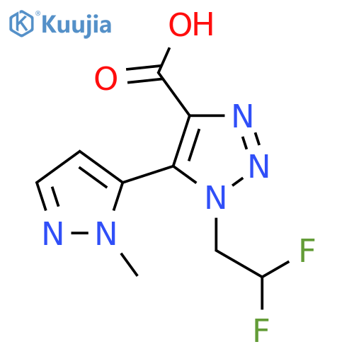 1-(2,2-difluoroethyl)-5-(1-methyl-1H-pyrazol-5-yl)-1H-1,2,3-triazole-4-carboxylic acid structure