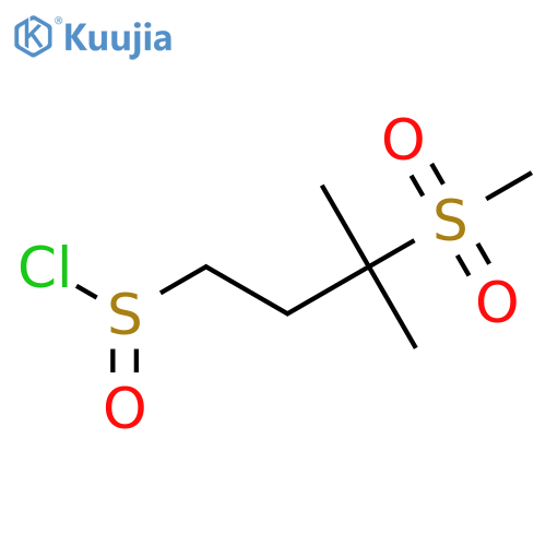 3-Methanesulfonyl-3-methylbutane-1-sulfinyl chloride structure