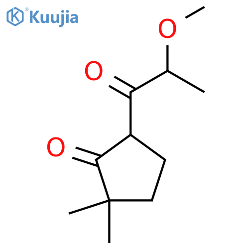 5-(2-methoxypropanoyl)-2,2-dimethylcyclopentan-1-one structure