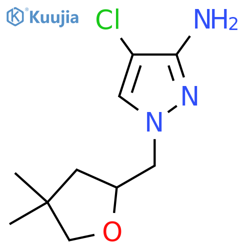4-chloro-1-(4,4-dimethyloxolan-2-yl)methyl-1H-pyrazol-3-amine structure